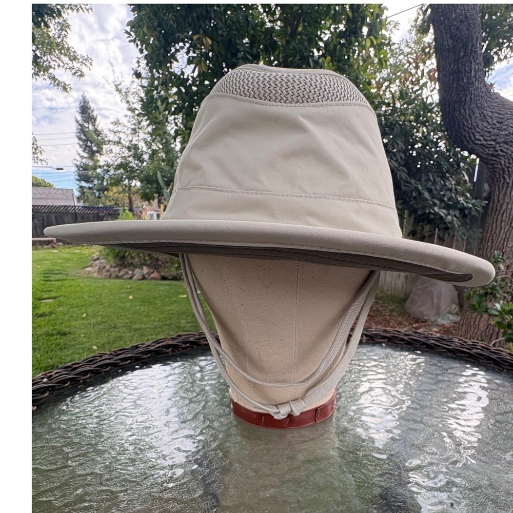 Tilley Airflow Endurables Hat Unisex 7 3/8 Beige Mesh Ventilated Sun Hat